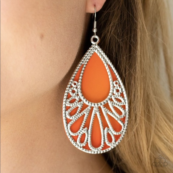 Paparazzi Orange Loud & Proud Earings - Picture 2 of 2